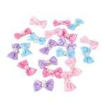 Random Mix 20 Pcs Cute Dog Hair Ties with Bow Design Ideal for Small Breeds - GreenFur