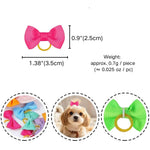 Random Mix 40 Pcs Colorful Bow Dog Hair Accessories with Elastic Bands - GreenFur
