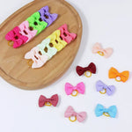 Random Mix 40 Pcs Colorful Bow Dog Hair Accessories with Elastic Bands - GreenFur