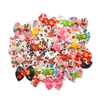 Random Mix 40 Pcs Cute Pet Hair Accessories Flower Design Dog Clips - GreenFur