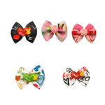 Random Mix 40 Pcs Cute Pet Hair Accessories Flower Design Dog Clips - GreenFur