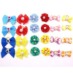 Random Mix 40 Pcs Fashionable Cute Pet Dog Bowknot Hair Accessories - GreenFur
