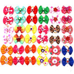 Random Mix 40 Pcs Fashionable Cute Pet Dog Bowknot Hair Accessories - GreenFur