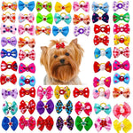 Random Mix 40 Pcs Fashionable Cute Pet Dog Bowknot Hair Accessories - GreenFur