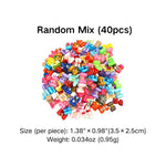 Random Mix 40 Pcs Festive Pet Hair Bands Bowknot Dog Hair Ties - GreenFur