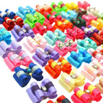 Random Mix 40 Pcs Festive Pet Hair Bands Bowknot Dog Hair Ties - GreenFur
