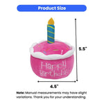 Realistic Happy Birthday Pet Cake Plush Toy - GreenFur