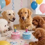 Realistic Happy Birthday Pet Cake Plush Toy - GreenFur