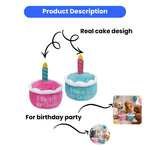 Realistic Happy Birthday Pet Cake Plush Toy - GreenFur