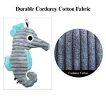 Realistic Plush Corduroy Dog Toy Chew Squeaky Teething Toy - GreenFur