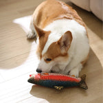 Realistic Rainbow Trout Style Durable Squeaky Plush Dog Toy - GreenFur