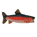 Realistic Rainbow Trout Style Durable Squeaky Plush Dog Toy - GreenFur