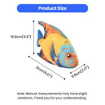 Realistic Triggerfish Style Durable Squeaky Plush Dog Toy - GreenFur