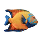 Realistic Triggerfish Style Durable Squeaky Plush Dog Toy - GreenFur