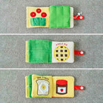 Red Book Shaped Interactive Dog Plush Toy for Treat Dispensing - GreenFur