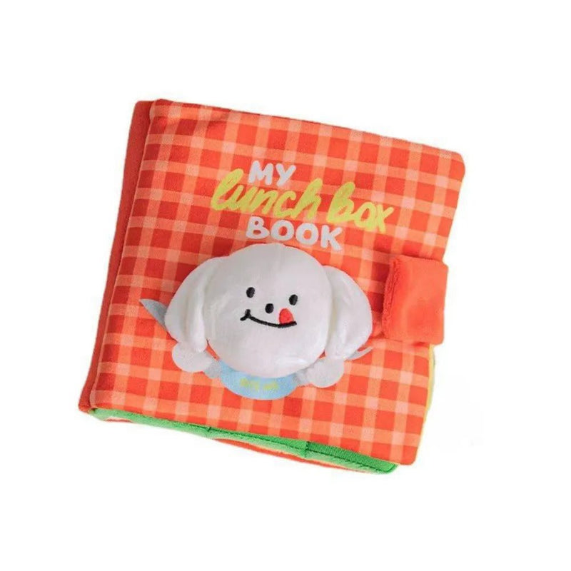 Red Book Shaped Interactive Dog Plush Toy for Treat Dispensing - GreenFur