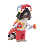 Red Clown Cosplay Dog Costume Halloween Funny Pet Outfit - GreenFur