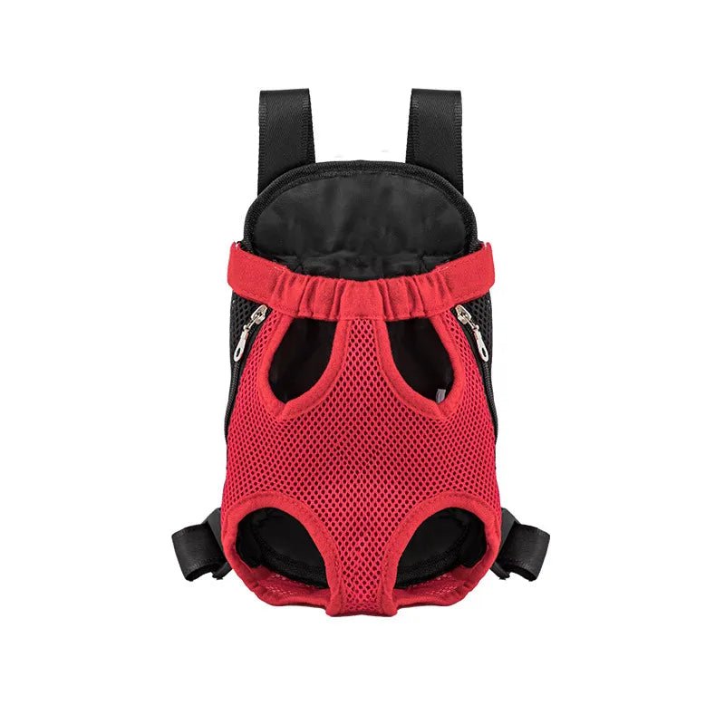 Red Front Chest Carriers Breathable Lightweight Dog Cat Travel Carrier Bag - GreenFur