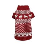 Red Reindeer Christmas Knit Dog Sweater - GreenFur