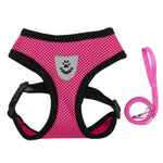 Reflective Breathable Mesh Pet Harness and Leash Set with Adjustable Buckles - GreenFur