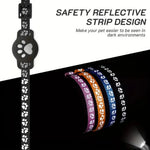 Reflective Cat Collar with Airtag Holder and Detachable Bell - GreenFur