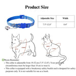 Reflective Paw Print Cat Collar Adjustable Safety Buckle - GreenFur