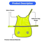 Reflective Safety Vest Fluorescent Dog Jacket Lightweight Visibility Gear - GreenFur