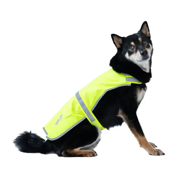 Reflective Safety Vest Fluorescent Dog Jacket Lightweight Visibility Gear - GreenFur