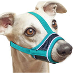 Reflective Soft Nylon Dog Muzzle with Adjustable Breathable Mesh - GreenFur