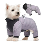 Reflective Strip Sleeves Warm Cotton Waterproof Dog Jackets - GreenFur