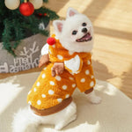 Reindeer Christmas Sweater for Medium Dogs Fleece Warm Costume - GreenFur