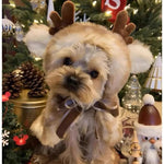 Reindeer Cosplay Cloak Pet Clothes Christmas Party Costume - GreenFur