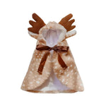 Reindeer Cosplay Cloak Pet Clothes Christmas Party Costume - GreenFur