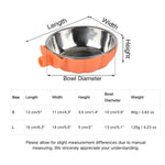 Removable Stainless Steel Hanging Cage Pet Cat Bowl - GreenFur