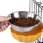 Removable Stainless Steel Hanging Cage Pet Cat Bowl - GreenFur