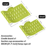 Reptile Hammock with Suction Cups and Hanging Rope for Terrarium Jungle Tank, Green - GreenFur