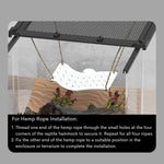 Reptile Hammock with Suction Cups and Hanging Rope for Terrarium Jungle Tank, Green - GreenFur
