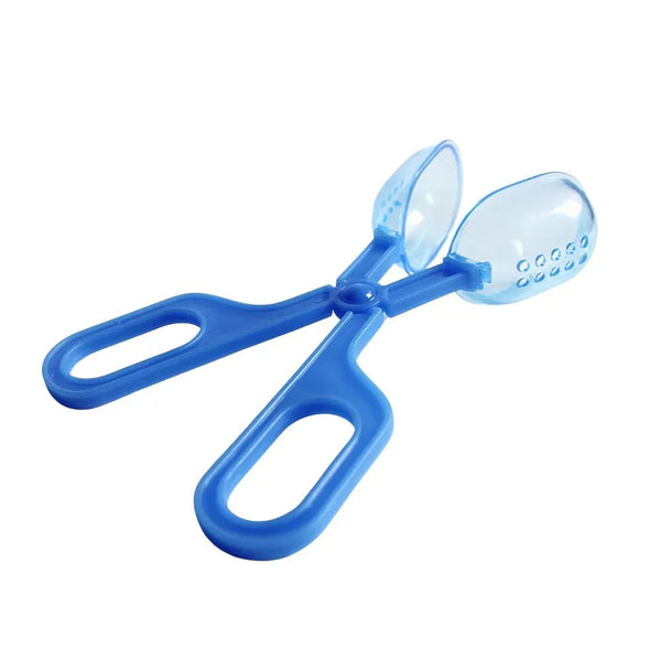 Reptile Insect Catching Tweezers Transparent ABS Feeding and Cleaning Tool, Blue - GreenFur
