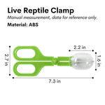 Reptile Insect Catching Tweezers Transparent ABS Feeding and Cleaning Tool, Green - GreenFur