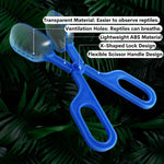 Reptile Insect Catching Tweezers Transparent ABS Feeding and Cleaning Tool, Green - GreenFur