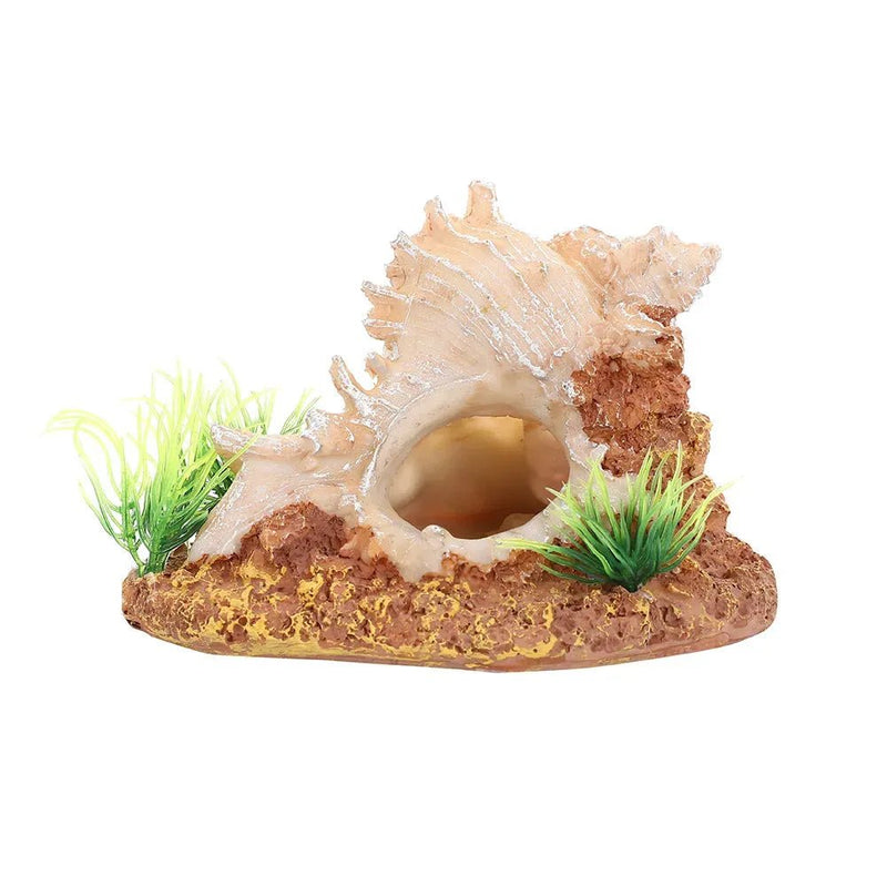 Resin Conch Shell Ornament for Aquarium Aquascape Decoration - GreenFur