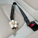 Retractable Car Safety Belt with Flower Decor for Dogs and Cats - GreenFur