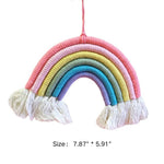 Rianbow - shape Handwoven Cotton - Linen Bird Toy - GreenFur