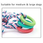 Ring Rope Tug of War Toy for Medium and Large Dogs - GreenFur