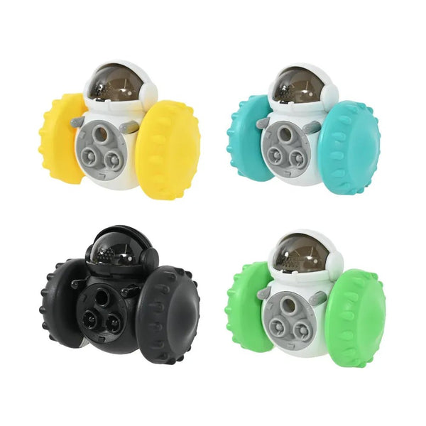 Robot Shaped Interactive Tumbler Toys Pet Food Dispenser - GreenFur