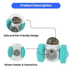 Robot Shaped Interactive Tumbler Toys Pet Food Dispenser - GreenFur