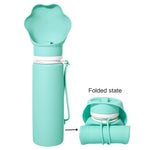 Roll - Up Foldable Portable Fashion Silicone Pet Water Bottle - GreenFur