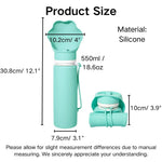 Roll - Up Foldable Portable Fashion Silicone Pet Water Bottle - GreenFur