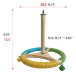 Rotating Perch Wheel Colorful Stand Toy for Birds - GreenFur