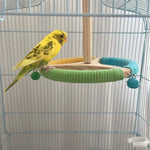Rotating Perch Wheel Colorful Stand Toy for Birds - GreenFur